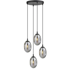 Emibig Kjøkkenbelysning Tak|Takpendler<Astral rondell takpendel 4-lys - Svart/Røykfarget