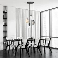 Emibig Kjøkkenbelysning Tak|Takpendler<Astral rondell takpendel 4-lys - Svart/Mix