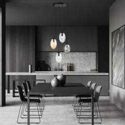 Emibig Kjøkkenbelysning Tak|Takpendler<Astral rondell takpendel 4-lys - Svart/Mix