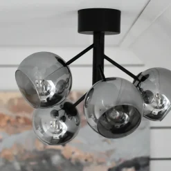 Aneta Lighting Kjøkkenbelysning Tak|Taklamper / Takplafonder<Atom taklampe - Svart/Røykfarget