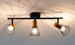 Venture Home Kjøkkenbelysning Tak<Atticus tak-/vegglampe 3 lys - Svart/Trefarget