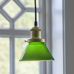 Pr home of Scandinavia Ab Vinduslamper|Kjøkkenbelysning Tak<August Takpendel 15 - Messing/Grønn
