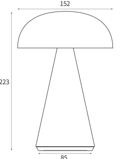 NorDesign Oppladbare Bordlamper<Aura oppladbar bordlampe 2,2W 2200 Kelvin IP44 - Dimbar