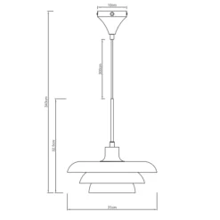 Dyberg Larsen Kjøkkenbelysning Tak|Takpendler<Ava takpendel Ø31