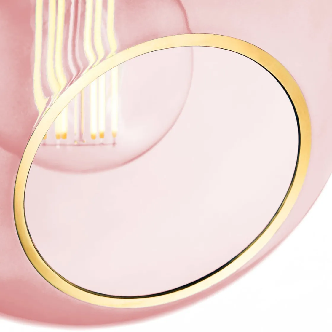 Design by Us Kjøkkenbelysning Tak|Takpendler<Ballroom Molecule taklampe - messing base/rosa glass