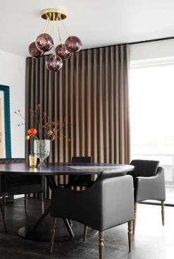 Design by Us Kjøkkenbelysning Tak|Takpendler<Ballroom Molecule taklampe - messing base/lilla glass