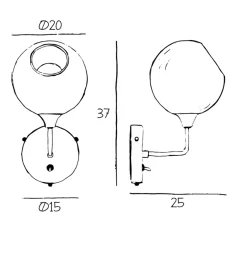 Design by Us Interiørlamper<Ballroom Vegglampe 37 cm -