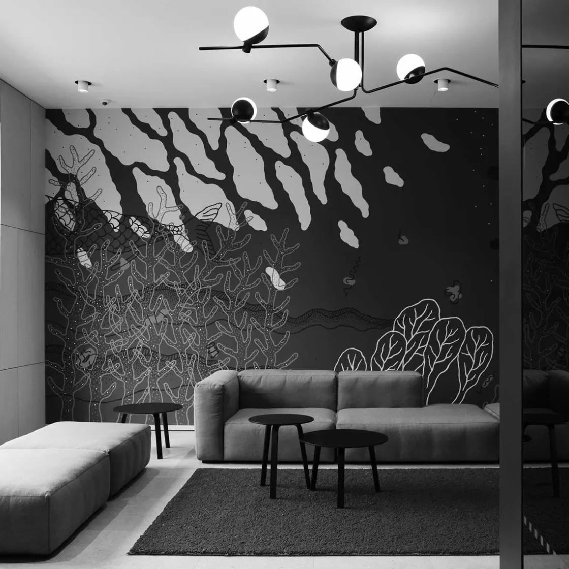 Grupa Kjøkkenbelysning Tak|Taklamper / Takplafonder<Baluna taklampe 6 lys - Svart/Opal