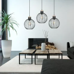 Emibig Kjøkkenbelysning Tak|Takpendler<Barbado takpendel 3 lys - Svart/Trefarget