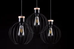 Emibig Kjøkkenbelysning Tak|Takpendler<Barbado takpendel 3 lys - Svart/Trefarget