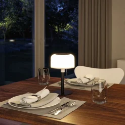 Paulmann Solcellebelysning<Bartja bordlampe oppladbar via USB eller solcelle 2700 Kelvin IP44