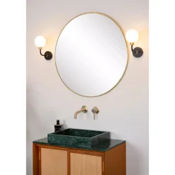 Lucide Baderomsbelysning Vegg<Berend vegglampe IP44 - Svart/Opal