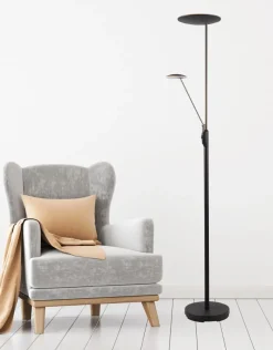 Ms - belysning Leselamper Gulv<Bergamo gulvlampe m/lesearm 28+5W 183 cm 3000 Kelvin - Dimbar