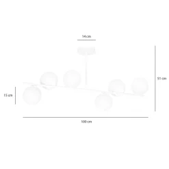 Emibig Kjøkkenbelysning Tak|Taklamper / Takplafonder<Bior 6 taklampe - Hvit/Opal hvit
