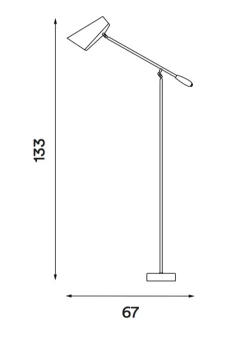 Northern Leselamper Gulv<Birdy gulvlampe