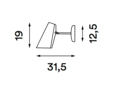 Northern Leselamper<Birdy vegglampe kort