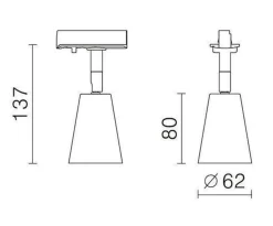 NorDesign Kjøkkenbelysning Tak|Vox Spotskinner<Bocca spotskinne 4 spotter 2 meter -