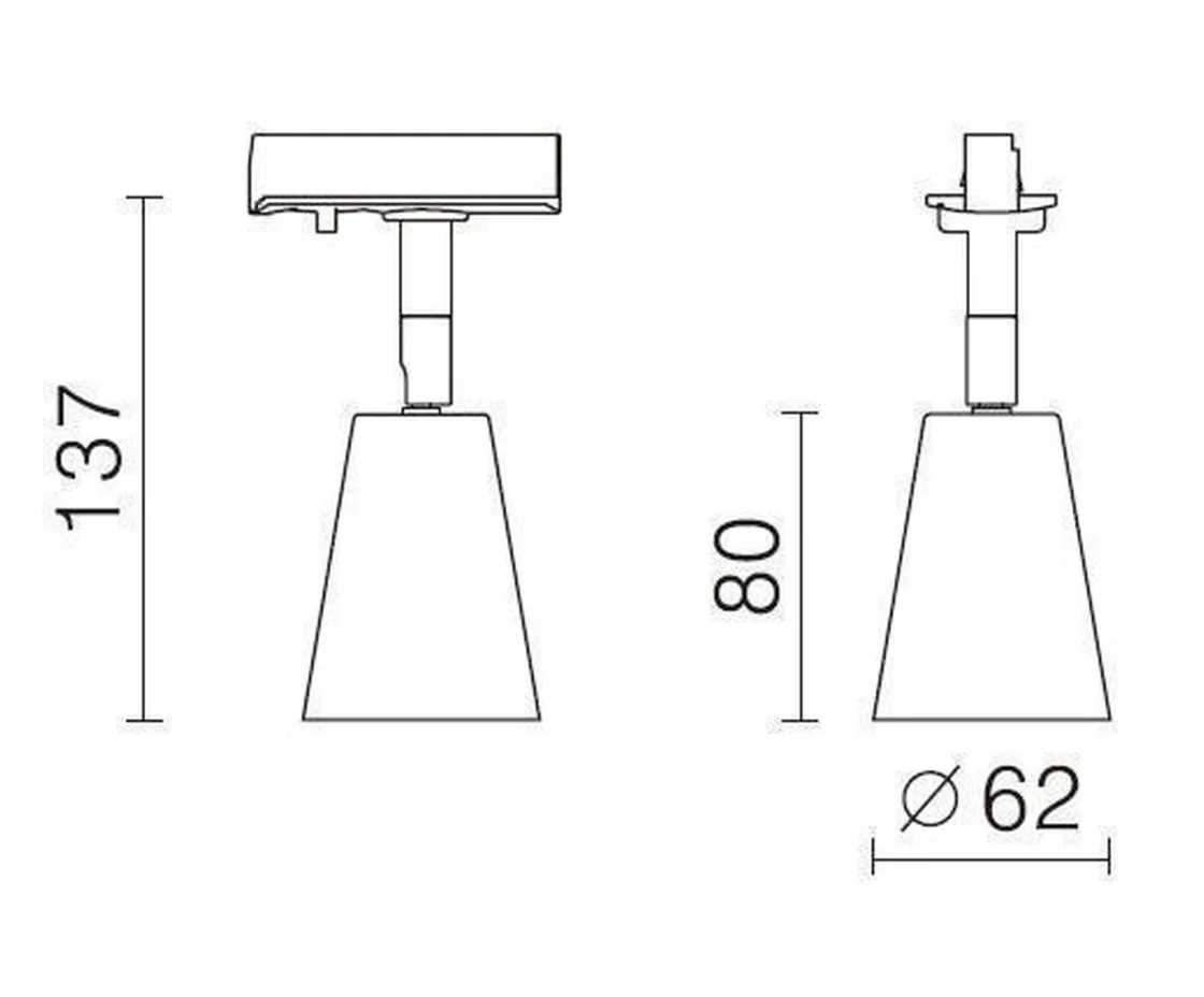NorDesign Kjøkkenbelysning Tak|Vox Spotskinner<Bocca spotskinne 5 spotter 2 meter - Pure white