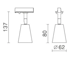 NorDesign Kjøkkenbelysning Tak|Vox Spotskinner<Bocca spotskinne 4 spotter 2 meter - Pure white