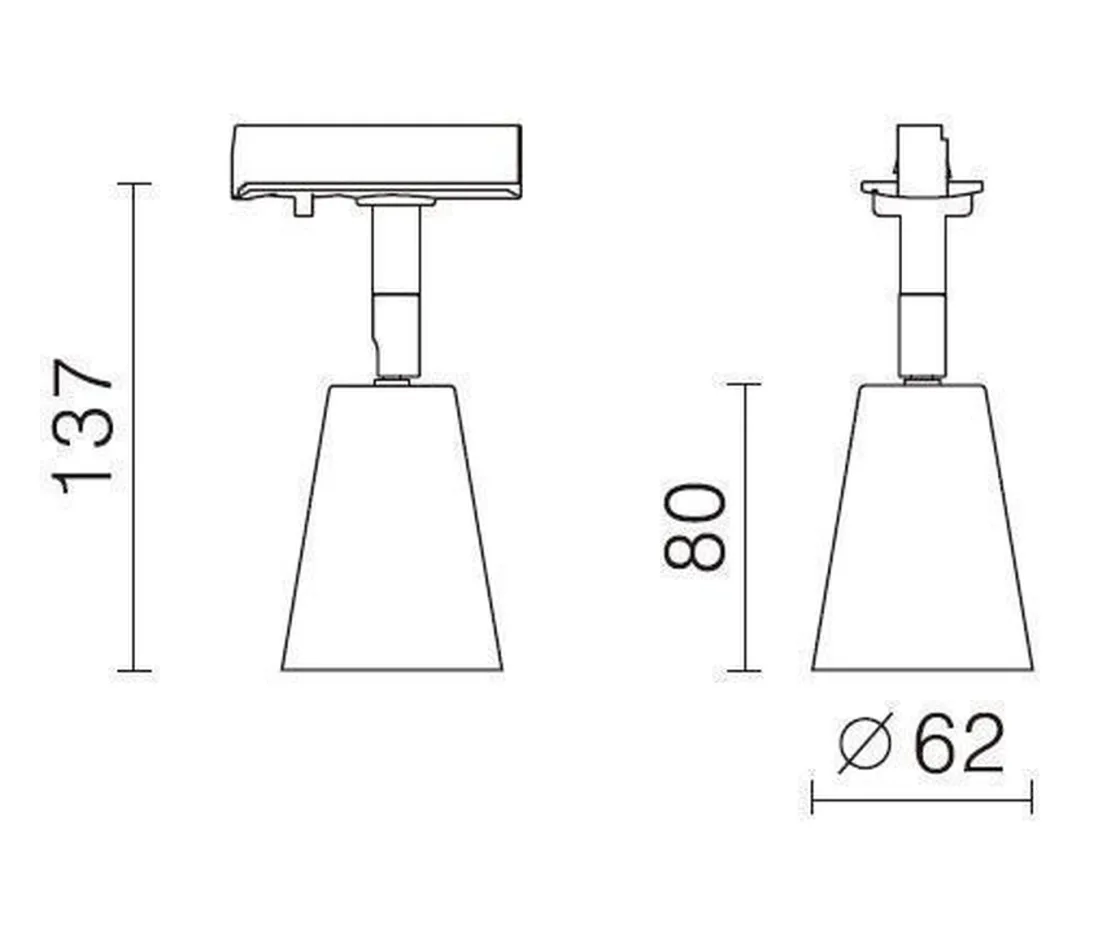 NorDesign Kjøkkenbelysning Tak|Vox Spotskinner<Bocca spotskinne 3 spotter 1 meter -