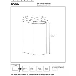 Lucide Utelamper Med Opp/Ned Lys<Boggy vegglampe opp/ned utendørs IP44 GU10