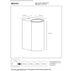 Lucide Utelamper Med Opp/Ned Lys<Boggy vegglampe opp/ned utendørs IP44 GU10