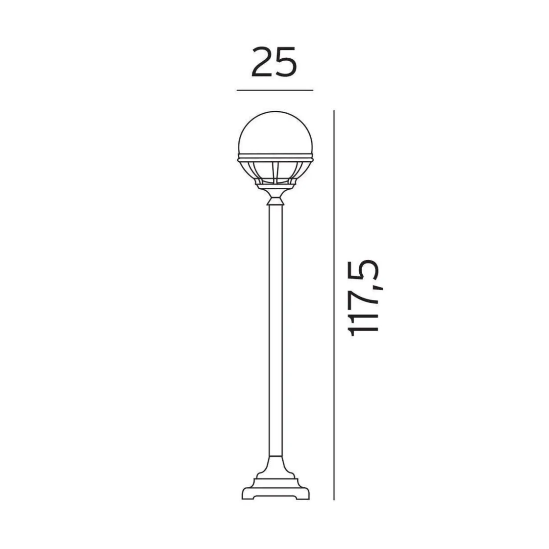 Norlys Lightup-Pris|Lyktestolper<Bologna blomsterstolpe 314 - Svart