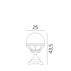 Norlys Lightup-Pris|Portstolper<Bologna portstolpe 312 - Hvit/ Klart glass