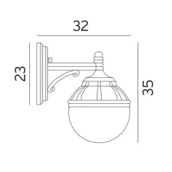 Norlys Lightup-Pris|Utelamper - Klassiske Vegglamper<Bologna vegglampe