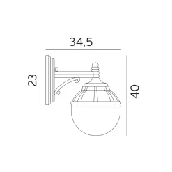 Norlys Lightup-Pris|Utelamper - Klassiske Vegglamper<Bologna vegglampe