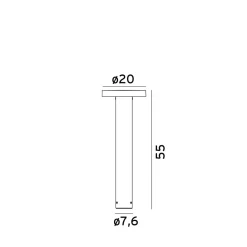 Norlys Lightup-Pris|Pullert<Borg 6170 Pullert 55 cm 16W 3000 Kelvin IP65