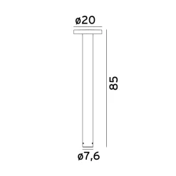 Norlys Lightup-Pris|Pullert<Borg 6180 Pullert 85 cm 16W 3000 Kelvin IP65
