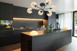 Emibig Kjøkkenbelysning Tak|Taklamper / Takplafonder<Brendi rund taklampe 6 lys - Svart/Amberfarget