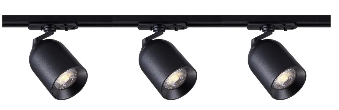 NorDesign Kjøkkenbelysning Tak|Vox Spotskinner<Bullet 1 meter spottskinne med 3 spotter 1T GU10 -