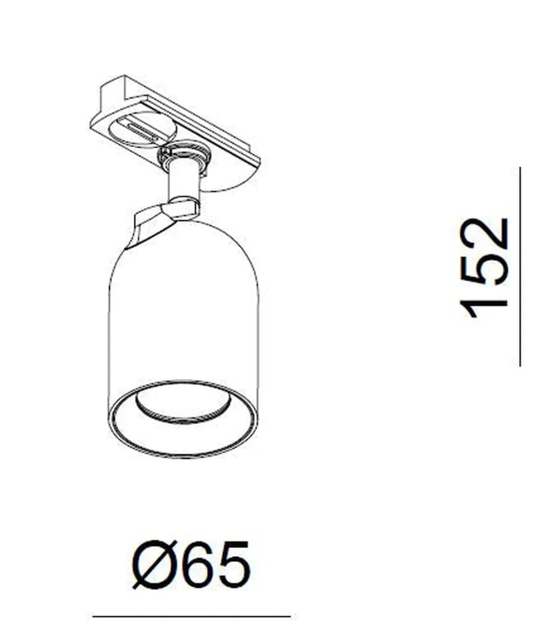 NorDesign Kjøkkenbelysning Tak|Vox Spotskinner<Bullet 2 meter spottskinne med 4 spotter 1T GU10 - Pure white