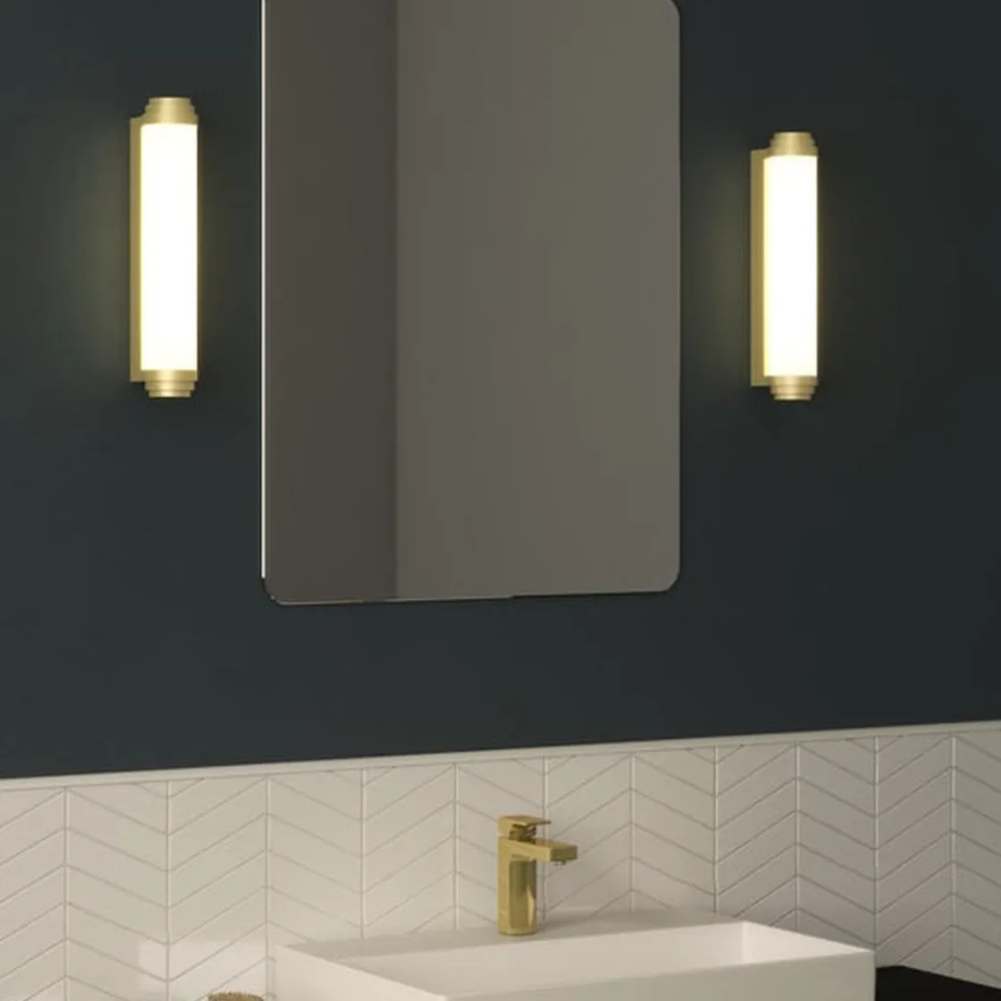 Astro Lighting Baderomsbelysning Vegg<Burlington 400 vegglampe for baderom 9,8W 2700 Kelvin IP44