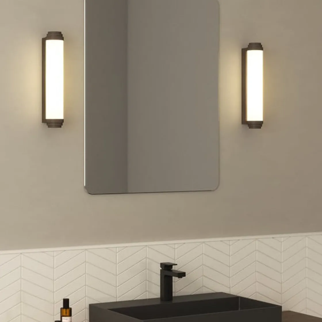 Astro Lighting Baderomsbelysning Vegg<Burlington 400 vegglampe for baderom 9,8W 2700 Kelvin IP44