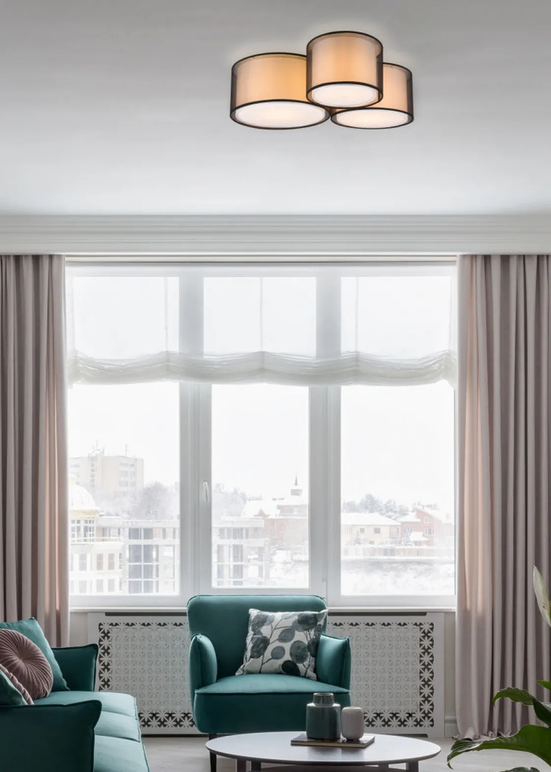 Trio Lighting Kjøkkenbelysning Tak|Taklamper / Takplafonder<Burton taklampe 3 lys -