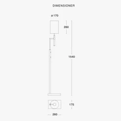 Örsjö Leselamper Gulv<Butler gulvlampe - Rå