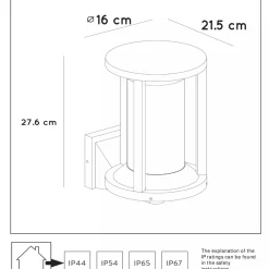 Lucide Utelamper - Veggskjold / Plafond<Cadix utendørs vegglampe -