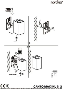 Nordlux Utelamper Med Opp/Ned Lys<Canto Maxi kubi 2 utelampe