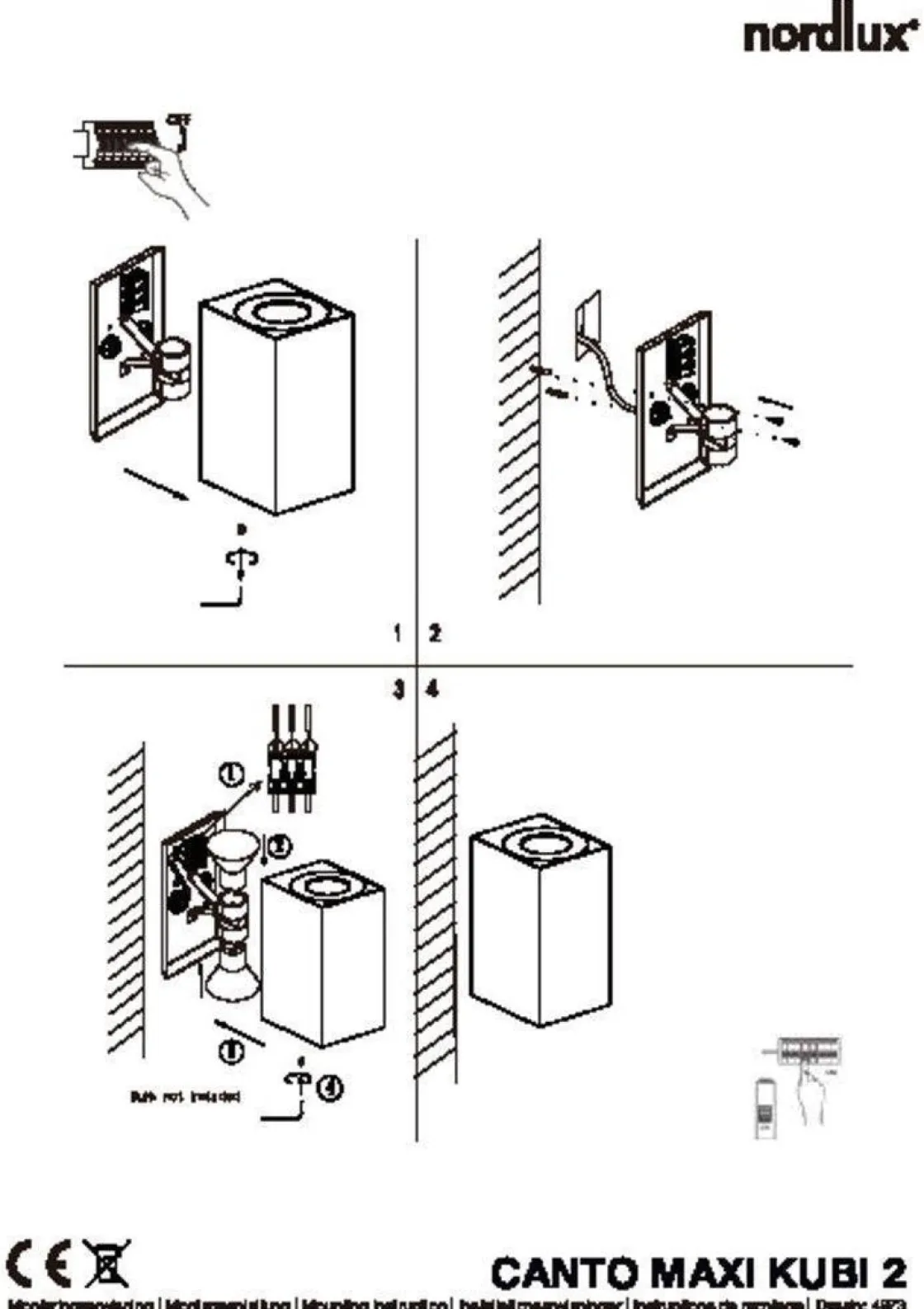 Nordlux Utelamper Med Opp/Ned Lys<Canto Maxi kubi 2 utelampe