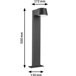 Paulmann Pullert<Capea pullert utendørs IP44 6W 2200 Kelvin 50 cm