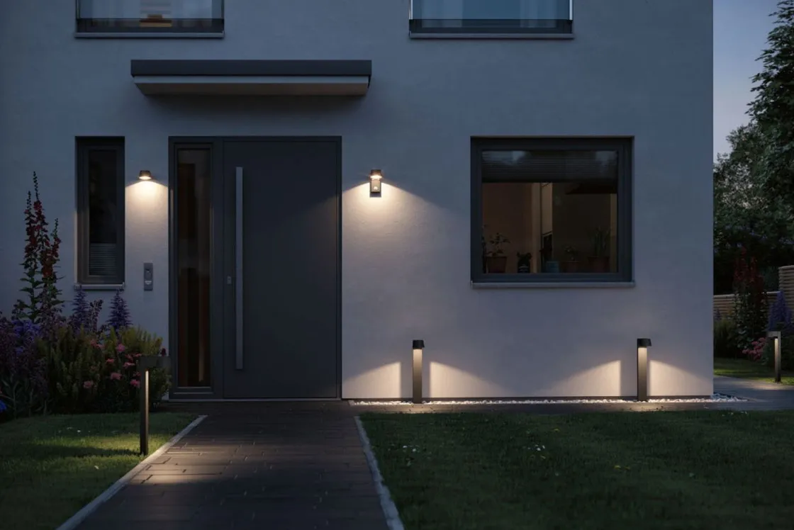 Paulmann Utelamper Med Opp/Ned Lys<Capea vegglampe utendørs IP44 6W 3000 Kelvin - Sensor