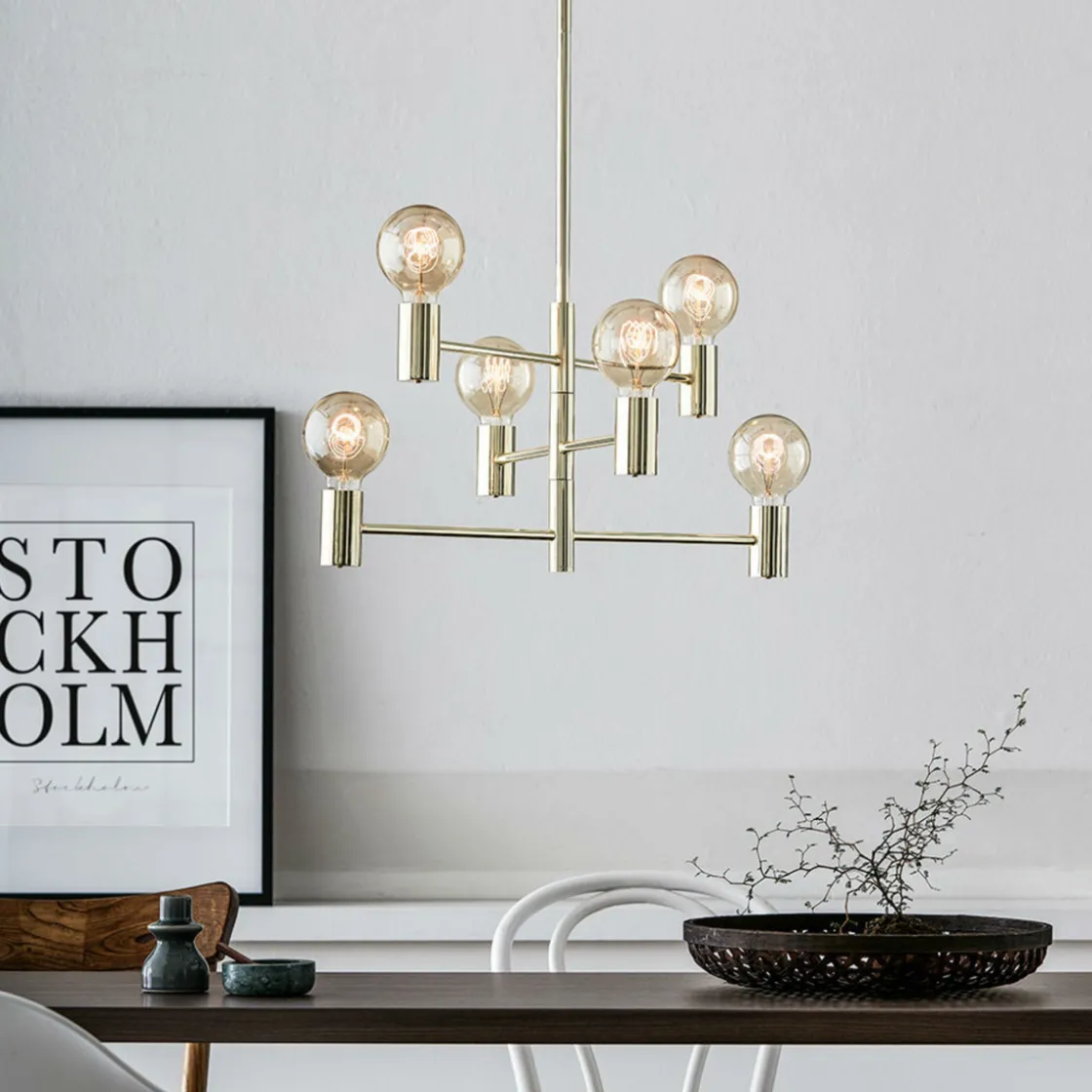 Marksløjd Kjøkkenbelysning Tak|Lysekroner<Capital pendel - Messing - Messing