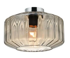 Design by Grönlund Kjøkkenbelysning Tak|Taklamper / Takplafonder<Cardigan taklampe - Krom/Konjakk farget