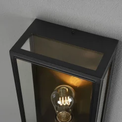 Konstsmide Lightup-Pris|Utelamper - Veggskjold / Plafond<Carpi vegglampe utendørs H40 cm IP44 - Svart/Messing