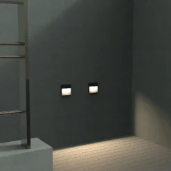 Norlux Utelamper - Veggskjold / Plafond<Chara Square vegglampe utendørs IP54 9W - Mørk