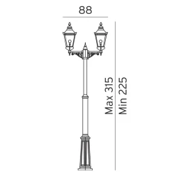 Norlys Lightup-Pris|Lyktestolper<Chelsea stolpe 953