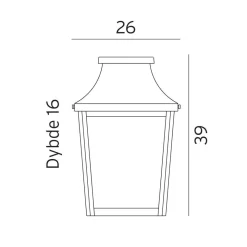 Norlys Lightup-Pris|Utelamper - Veggskjold / Plafond<Chelsea veggskjold 963